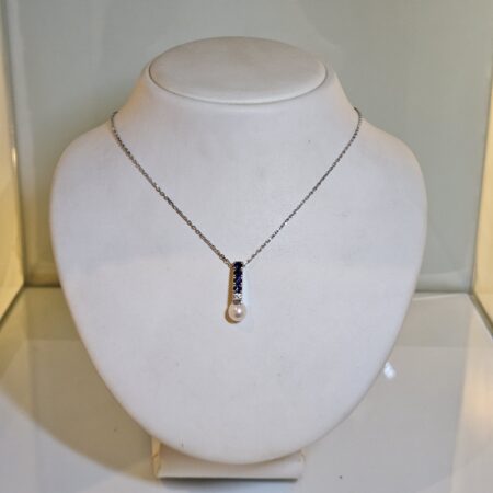 zilveren parel ketting