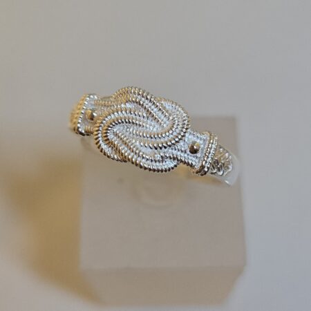 Zilveren mattenklopper ring